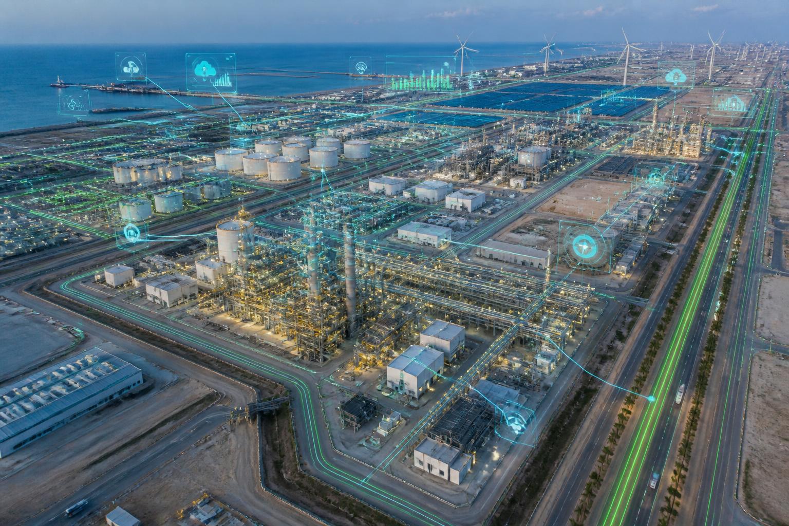Industrial Cities connected technology environment
